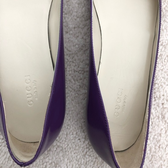 Authentic Gucci Leather ballerina flat with web. 2023 trending vibrant color - Picture 4 of 11